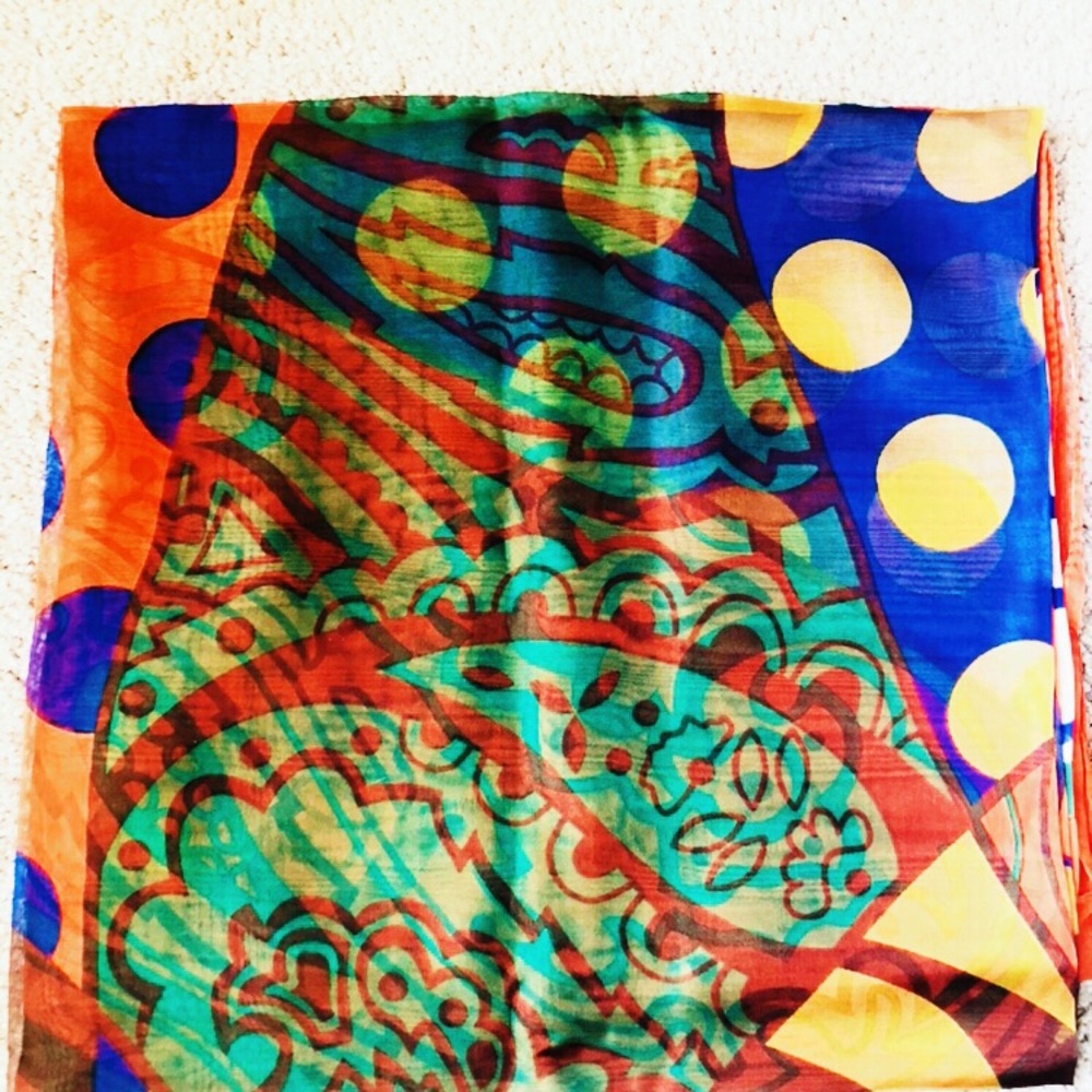 Beautiful Woman Silky Scarf